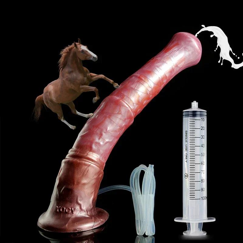 Dildo Ejaculating Long Penis Silicone Anal Dildos for Masturbator Sex Toy for Women Men