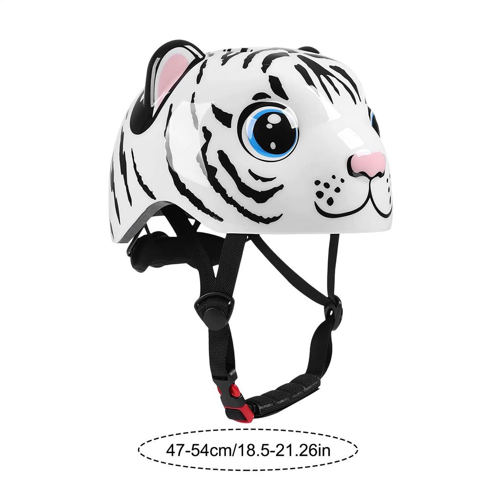 Kids Bike Helmet Tiger Pattern Adjustable Scooter Hard Hat Boy Helmet for Kids Ages 2-6 Daily School Outdoor Cycling Commute