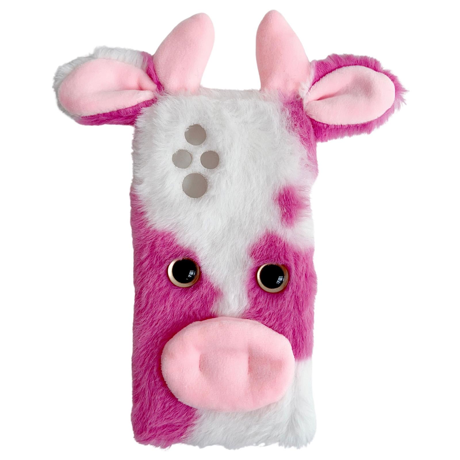 

For Honor 200 5G Case Fluffy Cows Ear Soft TPU Protective Phone Cover Rose