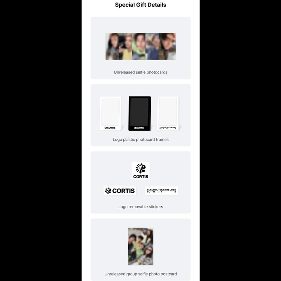 

[Предзаказ] Big Hit Новая группа CORTIS 1-й Мини-альбом [COLOR OUTSIDE THE LINES] Версия с фотобуком. (Онлайн-преимущество)