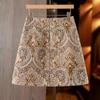 Elegant Retro High-Waist A-Line Mini Skirt