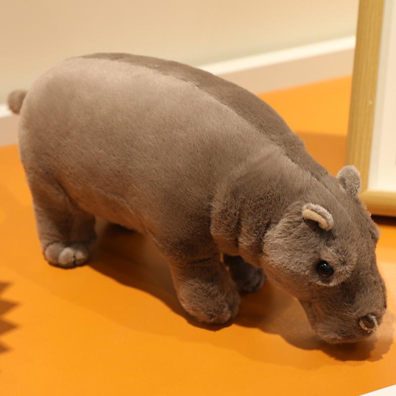Stuffed Lifelike Hippo Plush Toys Simulated Hippopotamus Animals Hug Dolls Toys for Boy Birthday Gift for Him
