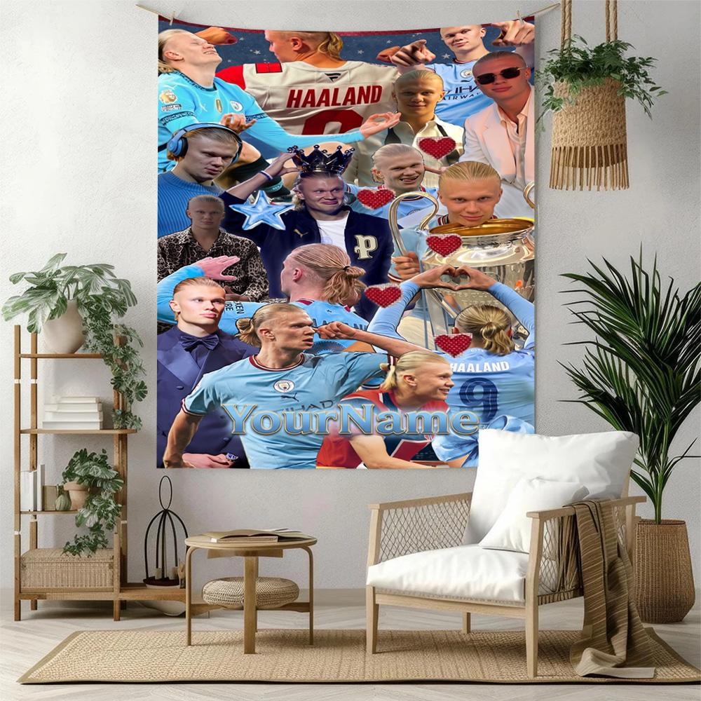 Haaland Custom Your Name Wall Decor Tapestry Art For Pet Memorial Birthdaywedding Party Backdrop Family Gift