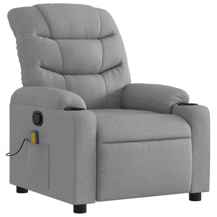 VidaXL Reclining Massage Armchair, Chair with Footrest, Seat with Backrest and Armrests Living Room, Modern, 374156