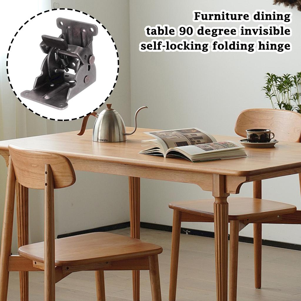 Dining Table Connection Foot Folding Hinge Furniture Dining Table 90 Degree Folding Bracket
