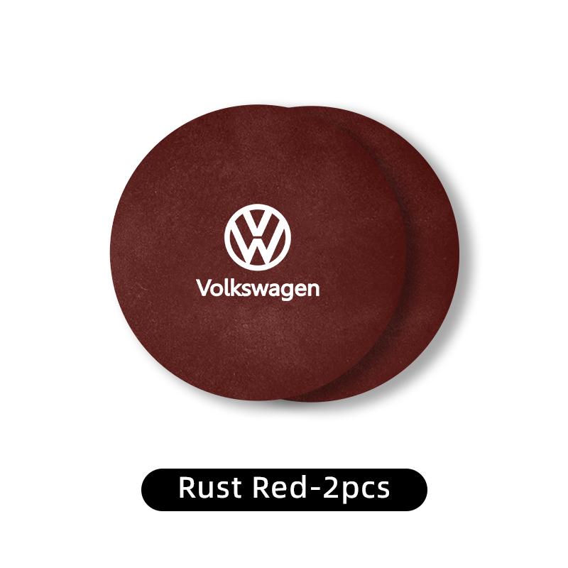 2pcs Car Suede Coaster Water Cup Holder Drink Pad Auto Interior Accessories For Volkswagen VW Jetta Golf Beetle CC EOS GTI zr4