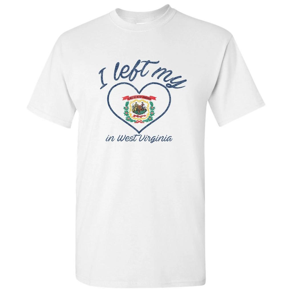 I Left My Heart In West Virginia - Hometown Pride T-Shirt - White