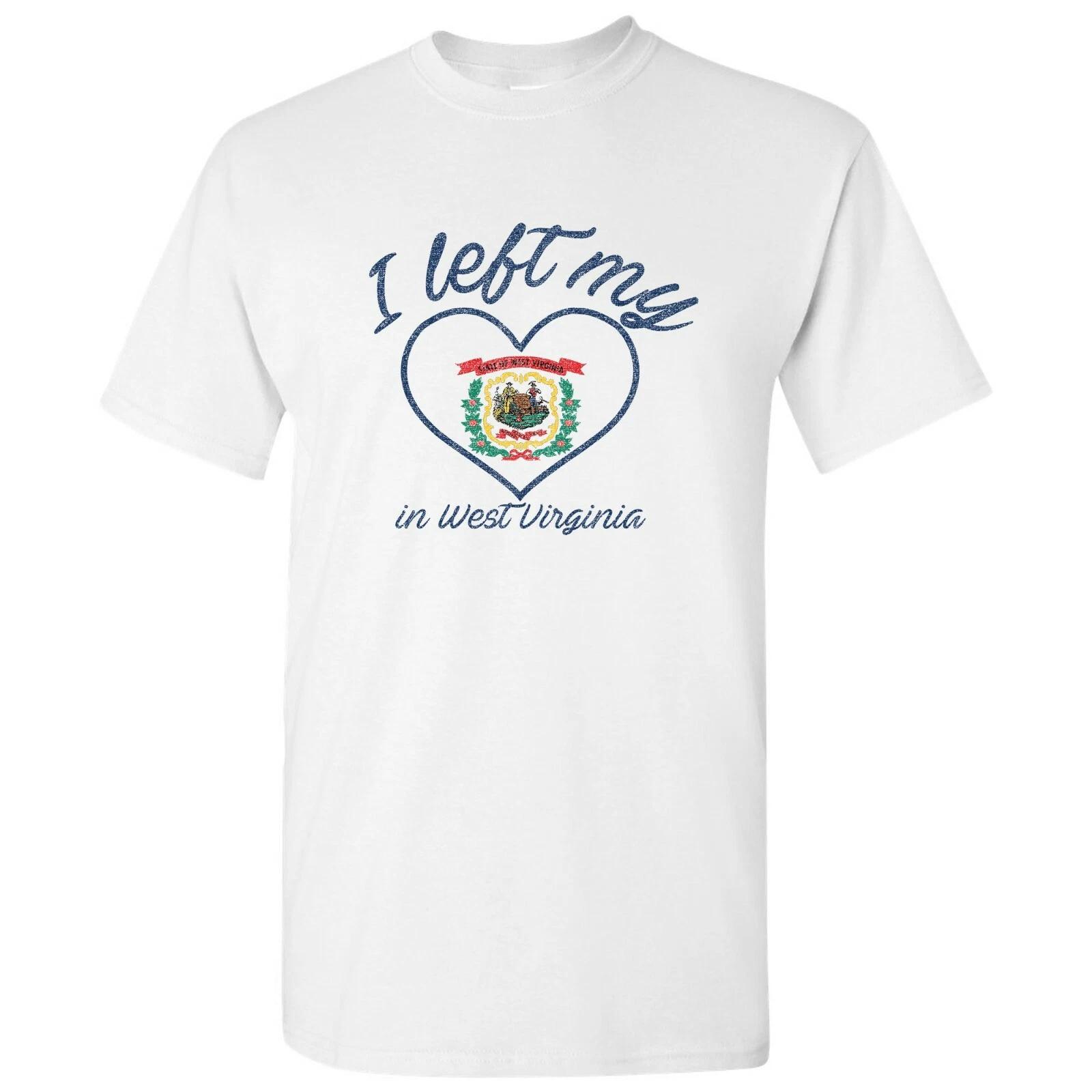 I Left My Heart In West Virginia - Hometown Pride T-Shirt - White L