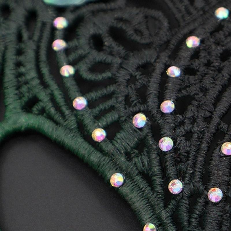 Half Face Lace Mask Masquerades Mask Eye Mask With Gradient Design Perfect For Halloweens And Cosplays
