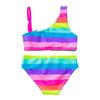 Two-Piece Demon Hunter Girls' Swimsuit - Cartoon Print Beachwear Set