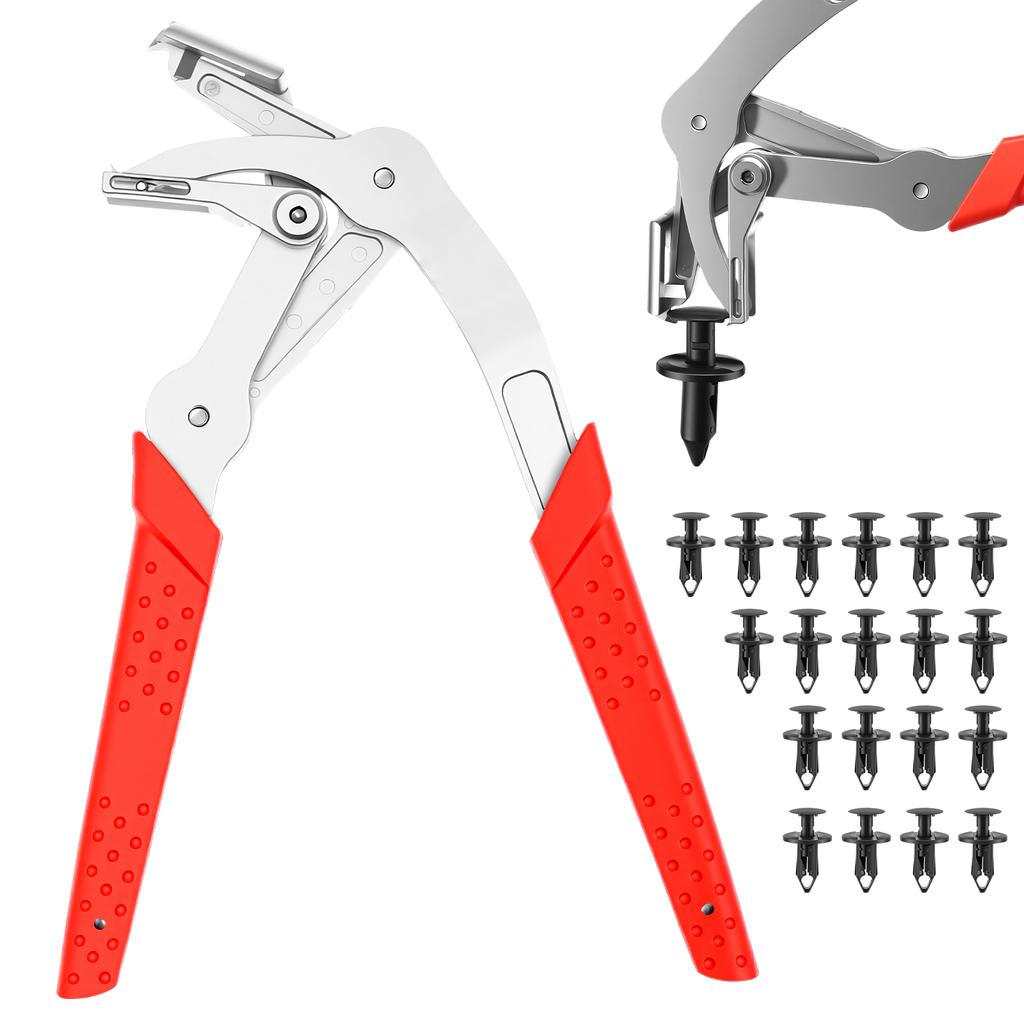 Car Clip Removal Pliers Stainless Steel Panel Clip Removal Pliers Spring Loaded Panel Cars Clip Pliers for Automotive Fasteners