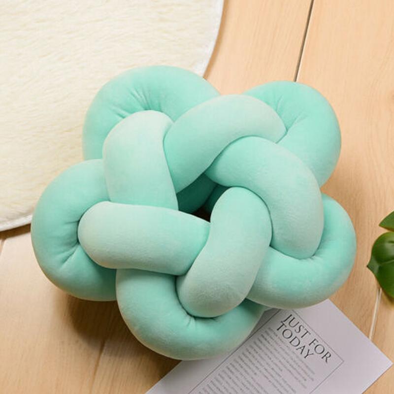 Cotton Hand Knot Back Cushions Cozy Car Lumbar Waist Back Pillow Home Decor Sofa Seat Cushion Soft Office Hand Rest Pillows