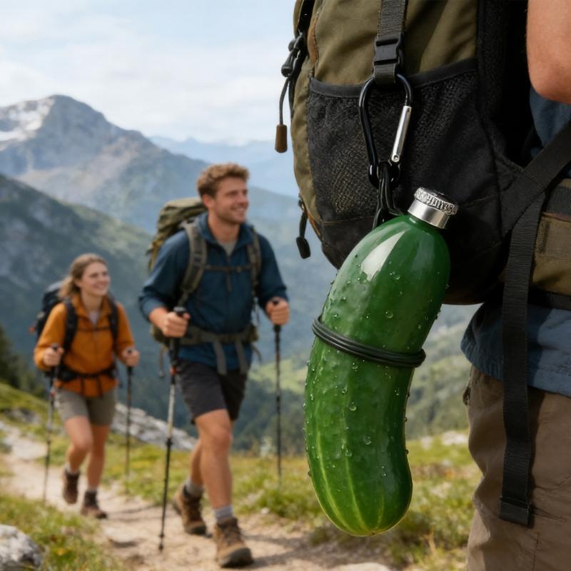 Stainless Steel Cucumber Shaped Hip Flask Whiskeys Bottle Liquor Drinkware For Parties And Gatherings