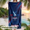 Beach Towel Crystal Palace Print Custom Name Text Soft Towel for Swimming Pool