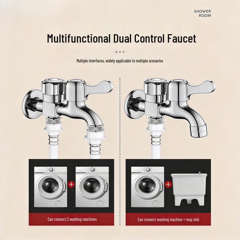 TLXT All-Copper Dual-Use Washing Machine Faucet