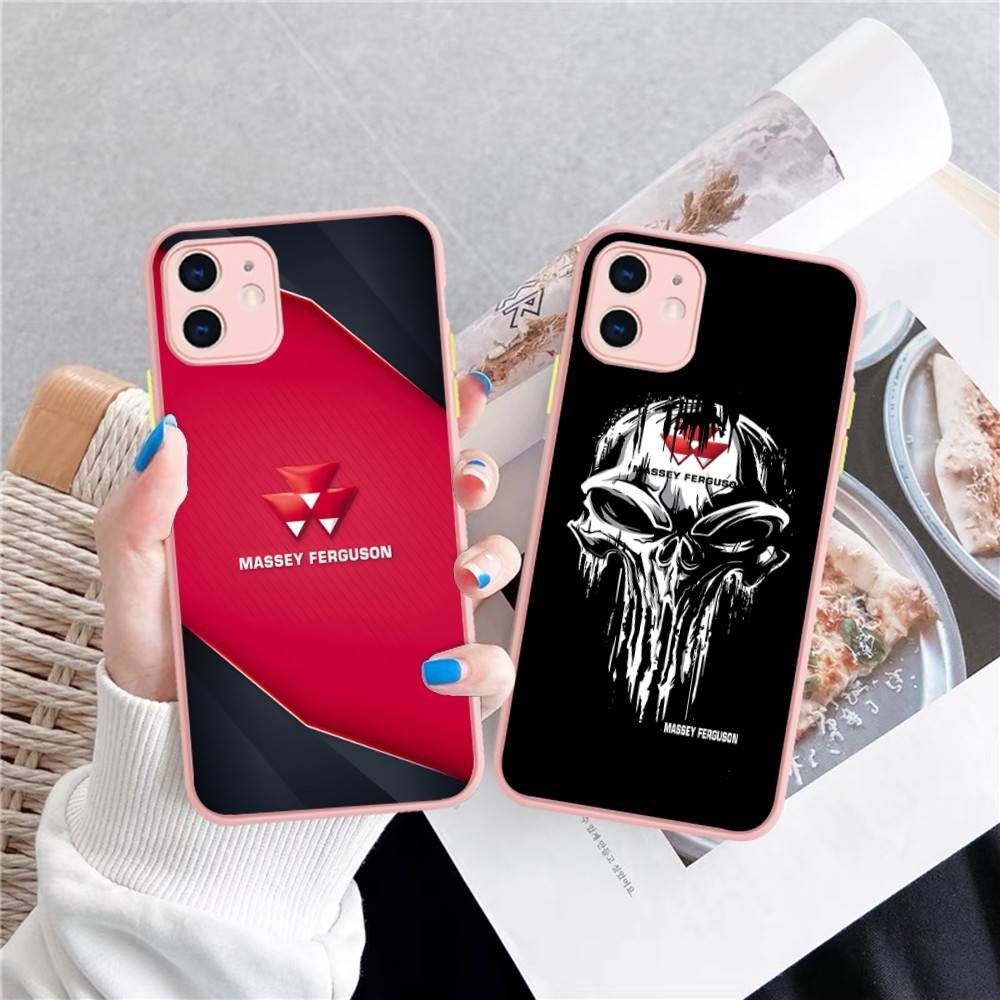 Massey Ferguson Per iPhone 11 12 13 14 15 16 Pro Max Plus X XS MAX Cover Posteriore Opaco Antiurto