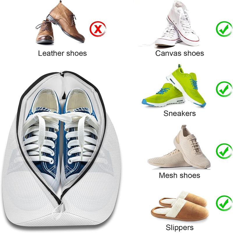 2Pcs Shoes Washing Bag Travel Laundry Bag Shoe Washing Machine Bag Set Reusable Laundry Mesh Bag Polyester Wash Bag with Zipper