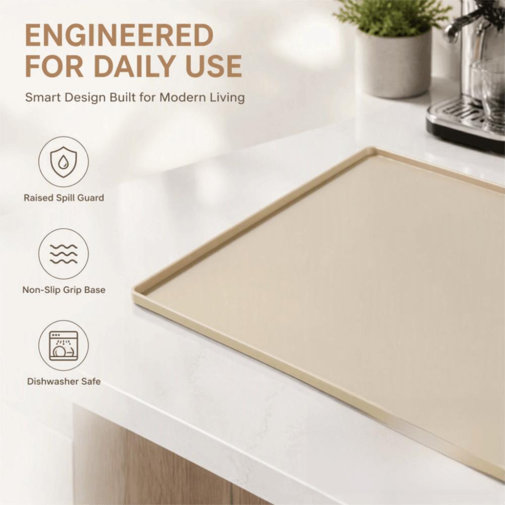 Heat Resistant Silicone Coffee Mat Non Slip Countertop Protector Tray Drying Mat Bar Mat Bar Tools