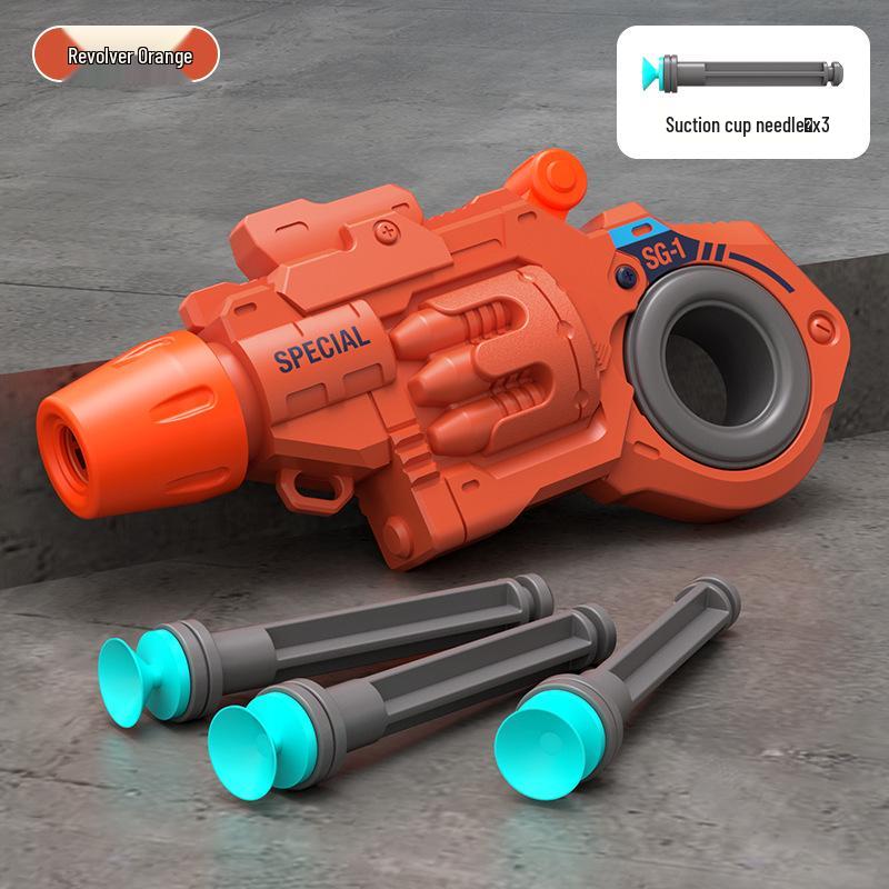 Children's Mini Spin Launcher Toy Revolver - Fingertip Spinner Gift for Boys with One-Key Cocking