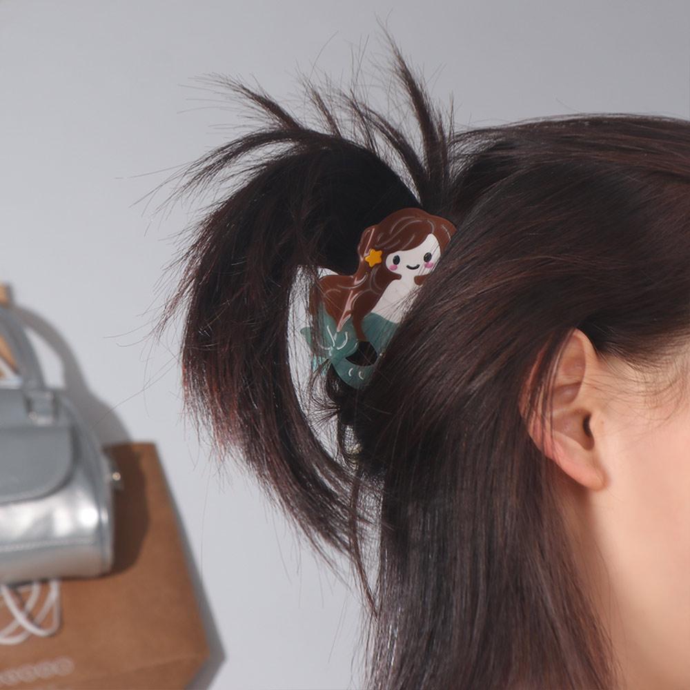 Ponytail Clip Creative Hair Claw Geometry Acetic Acid Shark Clip  Streetwear