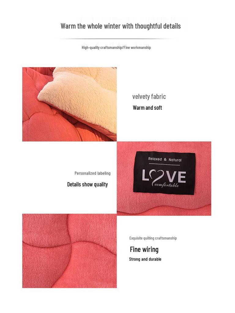 Przytulna Zimowa Kołdra z Aksamitu Jagnięcego - Pogrubiona, Ciepła i Idealna do Akademików lub na Pojedyncze Łóżka