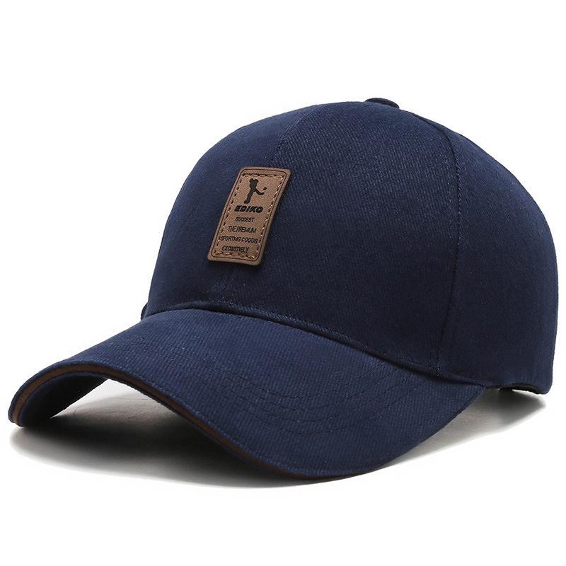 Fashion Leather Label Baseball Cap for Men and Women Breathable Leisure Sports Caps Outdoor Sun Hat Spring Summer Sunscreens Hat