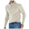 Men's Casual Classic Zipper High Neck Solid Color Slim Knitted Pullover
