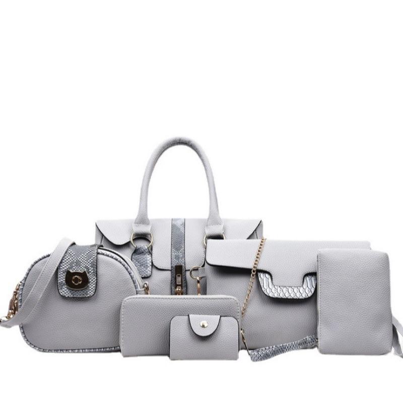 Women's Bag New Fashionable Six-piece Set, Mother and Child Bag Large-capacity Shoulder Portable Messenger Bag