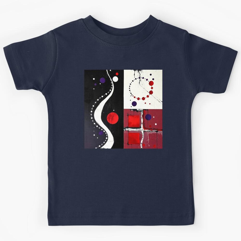 rhythm of the spheres colorful geometric abstract design Kids T-Shirt 100