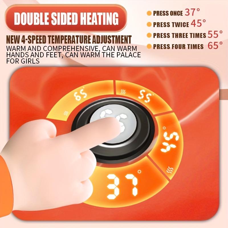 Graphite Heat USB Heating Pad for Whole Body Warmth - Double Side Heating, 4-Position Temperature Adjustment, Foldable Design