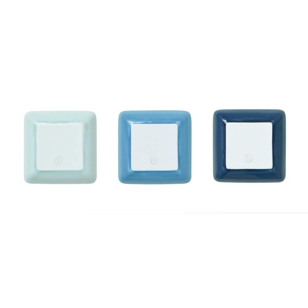 Natural69 Hasami Ware Set Set of 6 Irotoridori Square Plates Light Navy Natural 69 Hasami Microwave and Dishwasher Made In Nordic Japanese or Special