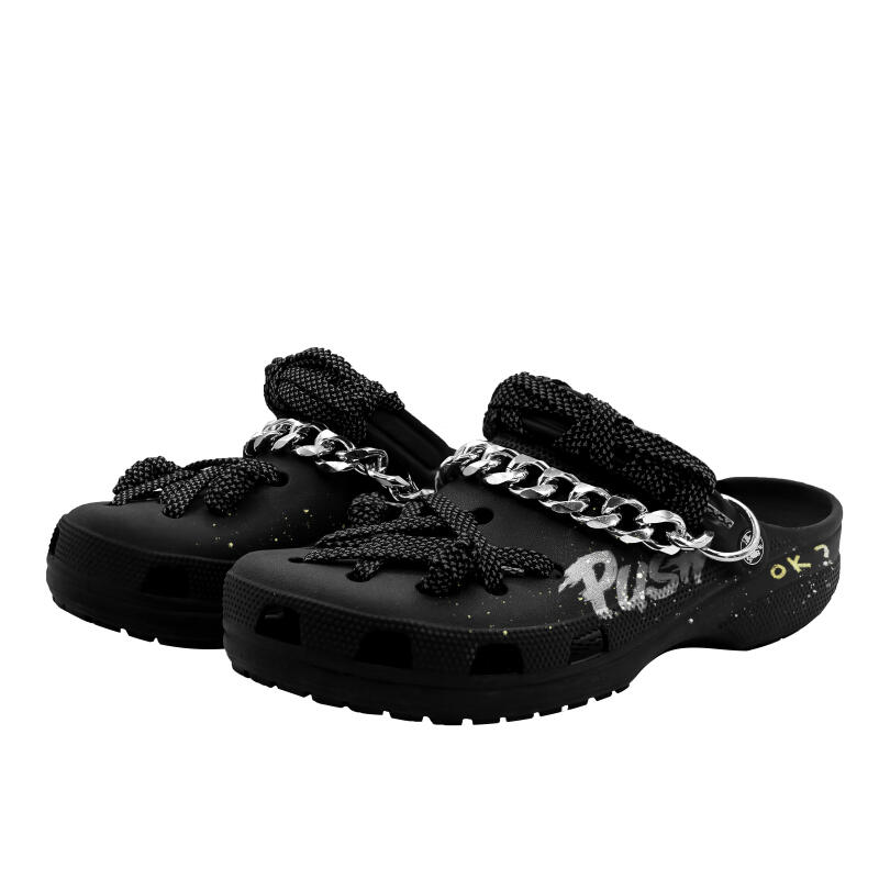 Crocs Klasické Clogy EVA módny a všestranný dizajn dierované topánky unisex čierne