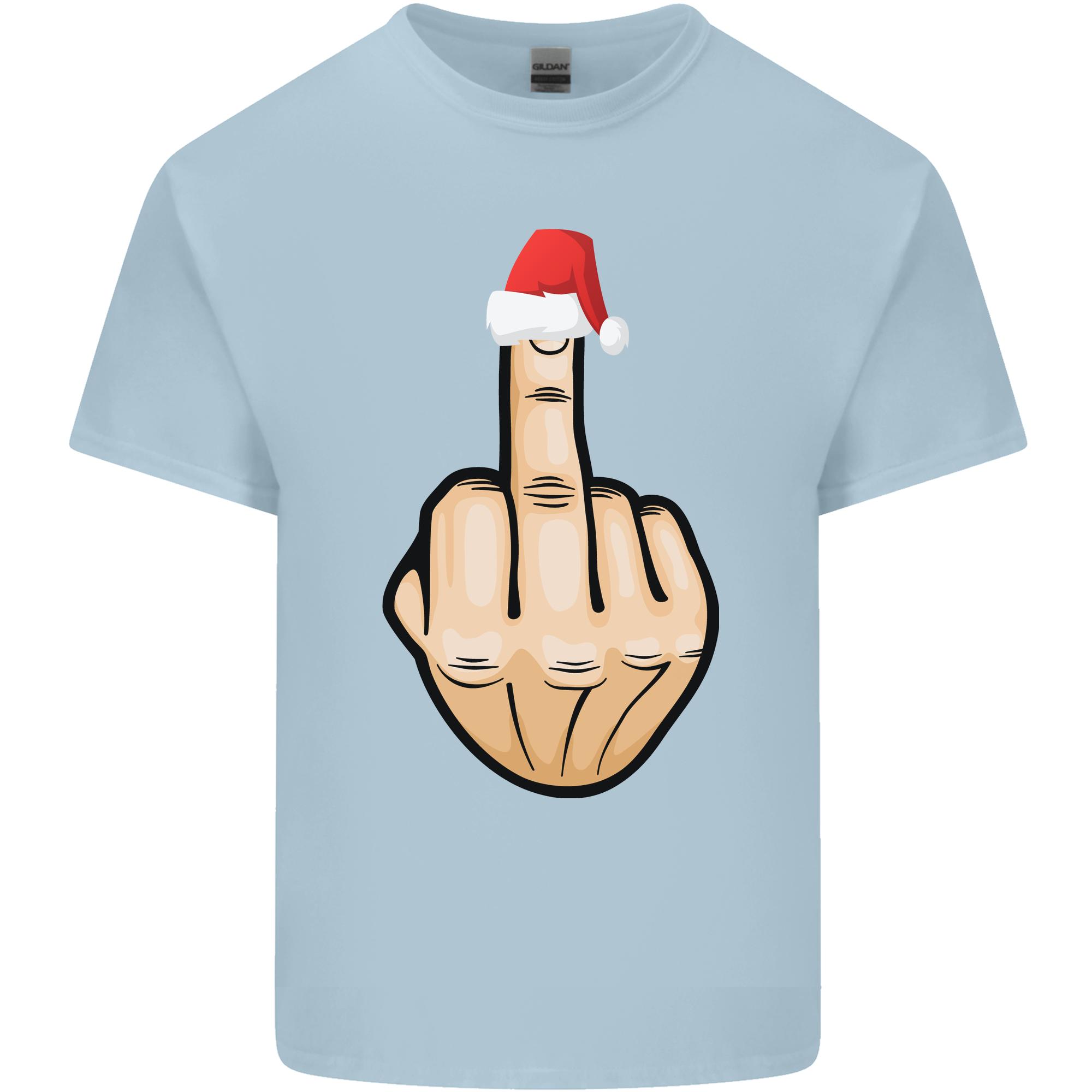 Bah Humbug Finger Flip Funny Christmas Rude Unisexs Light Cotton TShirt S