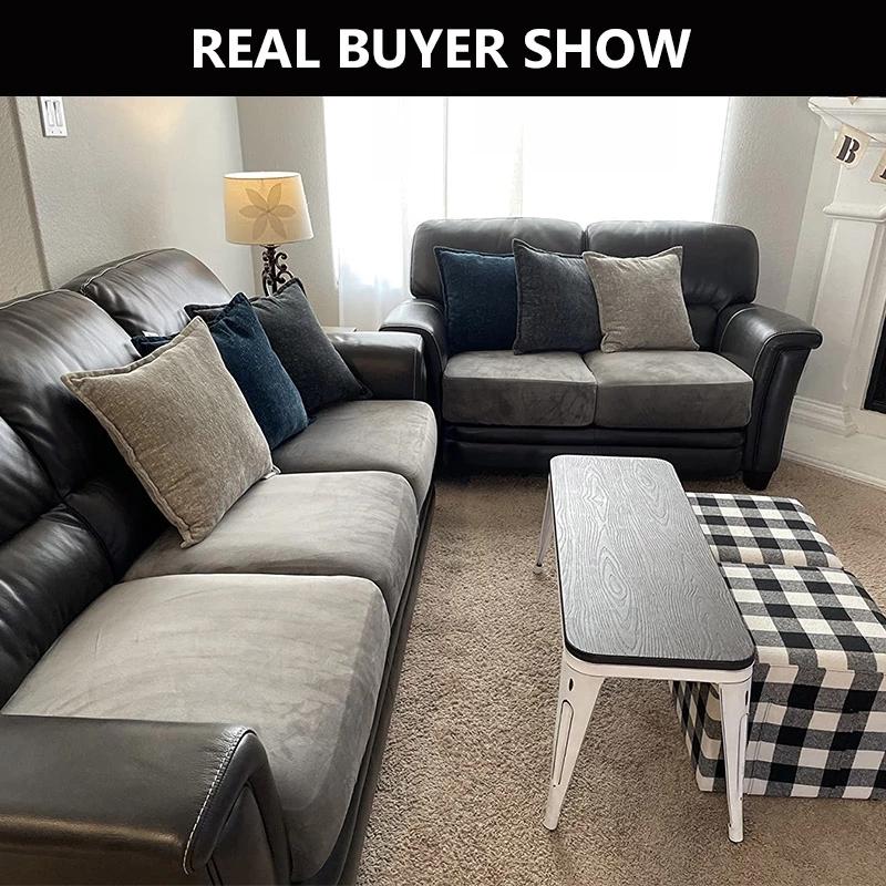 Velvet Pillow Sofa Cushion Cover For Living Room Pets Kids Solid Color Elastic Couch Seat Slipcover Funiture Protector