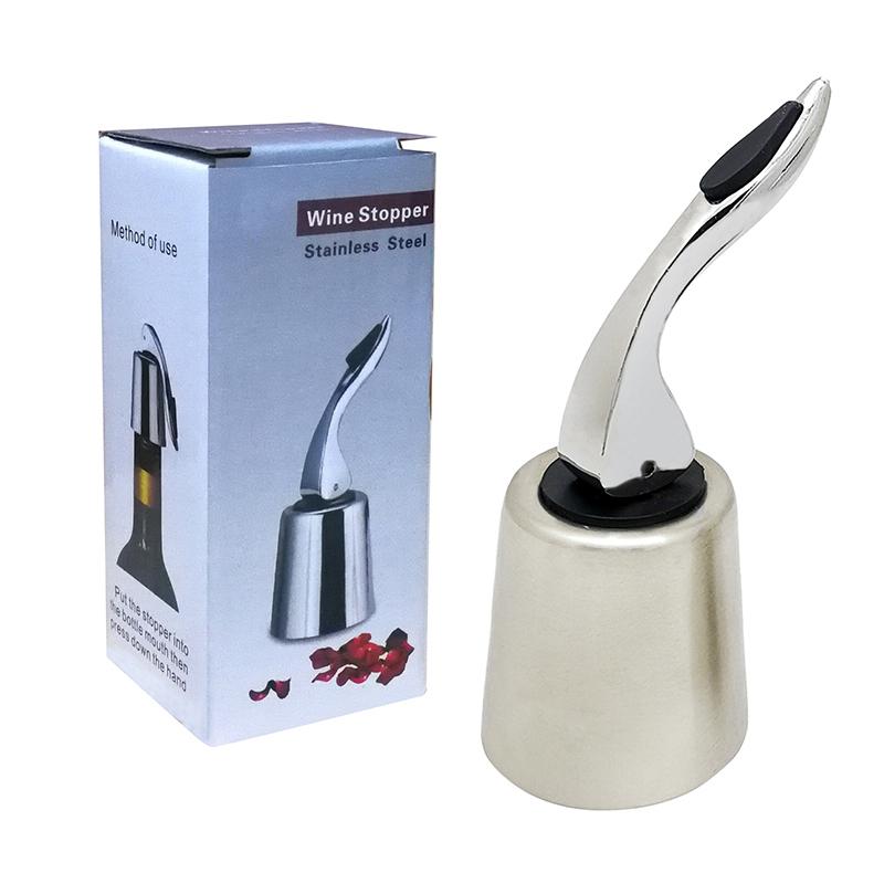 

Пробка для бутылки вина, пробка для бутылки вина из нержавеющей стали с силиконом, многоразовая пробка для бутылки с вакуумным упаковщиком сохраняет свежесть вина