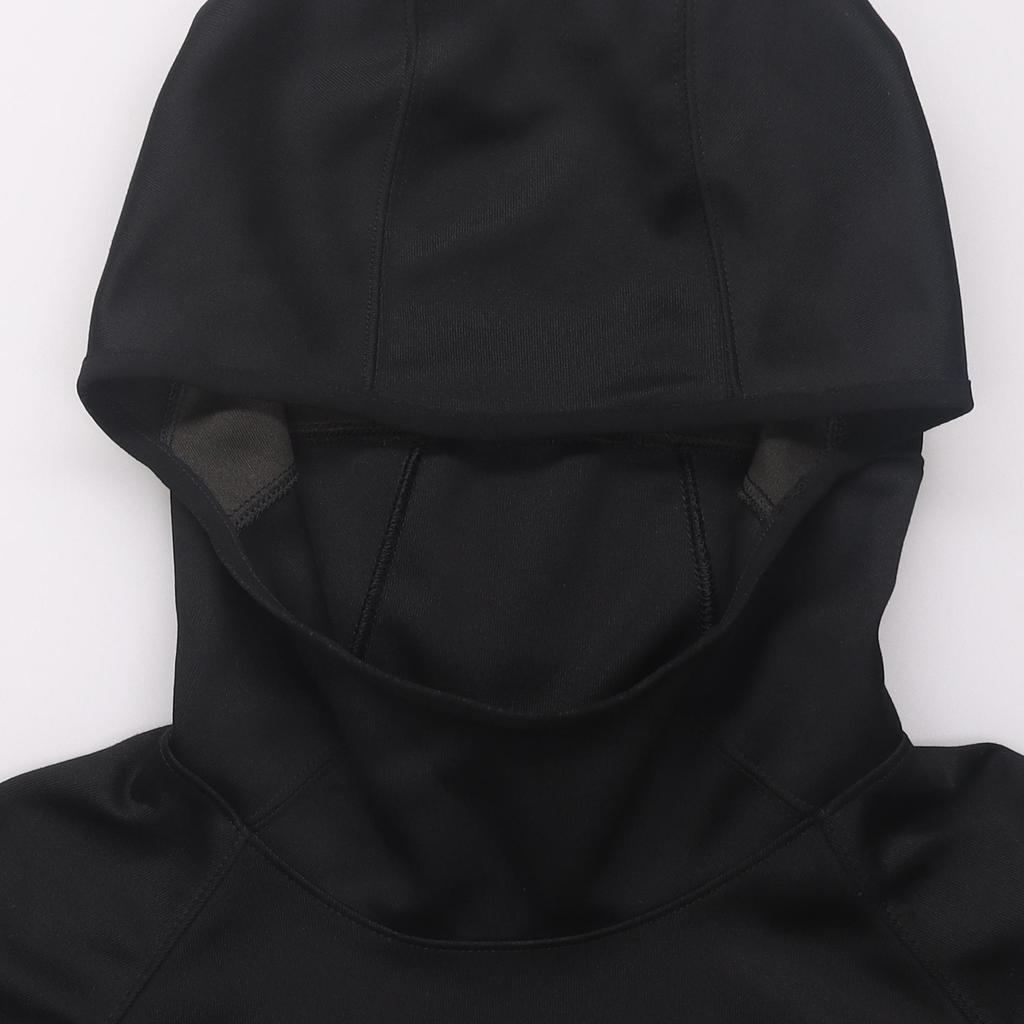 Nike Embroidered Logo Print Layered-Look Hoodie Men Tops Black AT3237-010