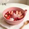 Self Cleaning Ceramic Produce Bowl Berry Rinsing with Integrated Drain, Vortex Automatic Fruit Washer Colander, Efficient for And Vegetable