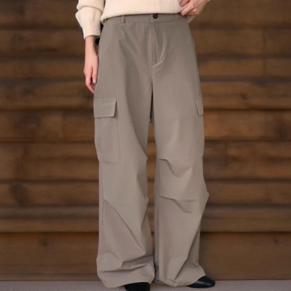 New Arrivals Open Run Women Parachute Style Cargo Pants Autumn Wide Trouser