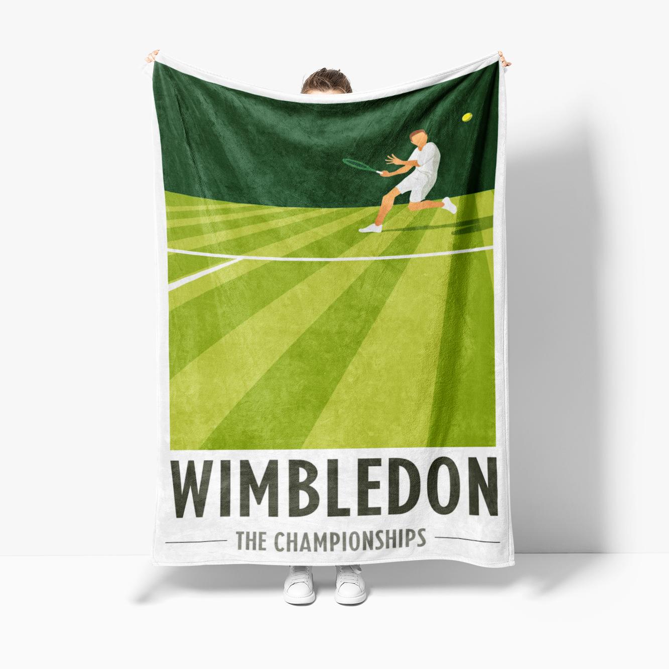 

C-Championships Comfort warm soft plush blanket w-Wimbledon for sofa living fashion room office bedroom travel Flannel gift 75x90cm