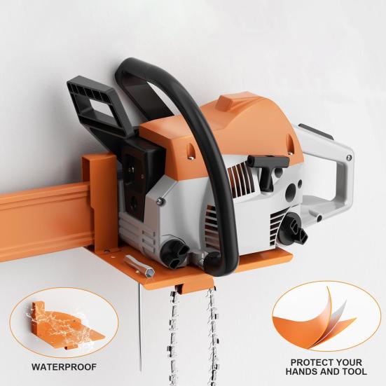 Väggmonterad motorsåg Lastbärande Enkel installation Hållare Hållbar konstruktion Stark motorsågshållare Garageförvaring