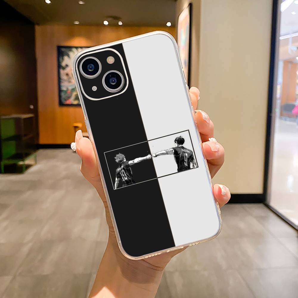 Shonen anime-H-Haikyu Phone Case For iPhone17,16,15,14,13,12,11 ,Pro Max, Plus Soft Silicone Transparent Cover