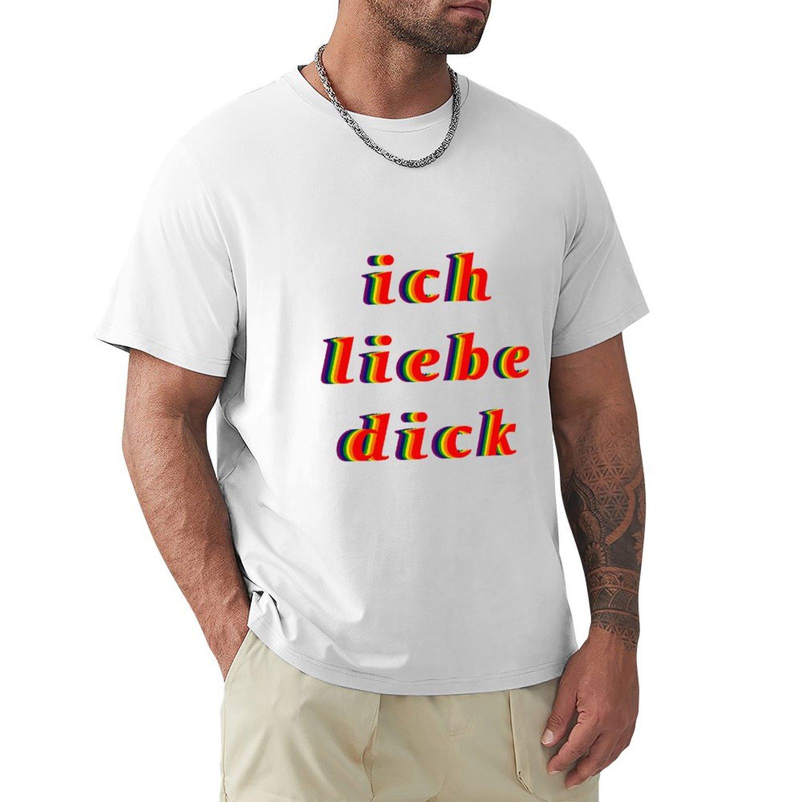 I Love Dick Pride Colours Tshirt Work Style Casual Tshirt S