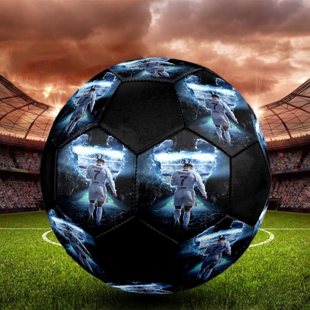 1 pz Pallone da Calcio Cristiano Ronaldo Taglia 5 Pallone da Calcetto Indoor alla Moda Colorato Gioco in Giardino - Ottimo Regalo per Appassionati di Sport HE19