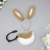 Bandeau Oreilles de Lapin Queue d'Animal Faite à la Main Headwear Oreilles de Lapin Longues Accessoires Cosplay Anime Queue de Lapin