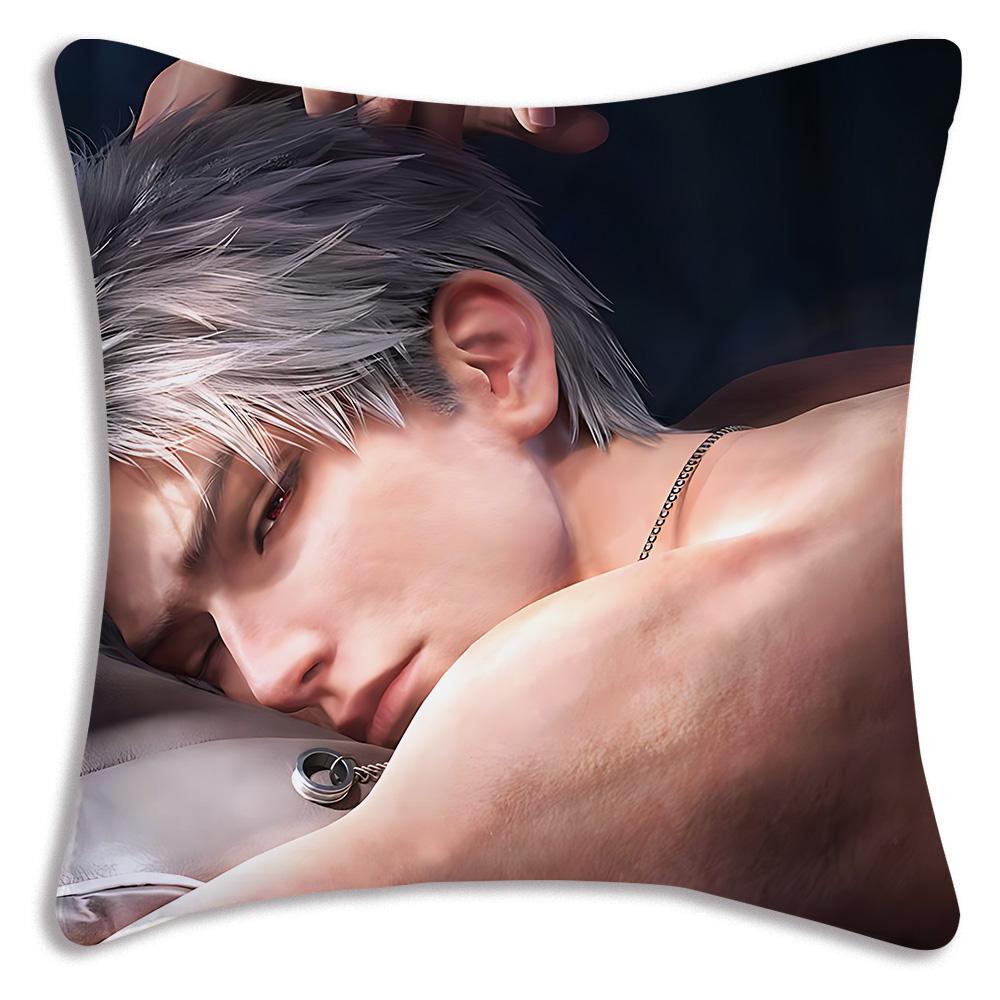 Sylus Love and Deepspace chibiS Pillow Covers Cartoon Sofa Decorative Home Double-sided Printing Short Plush Cute Cushion Cover