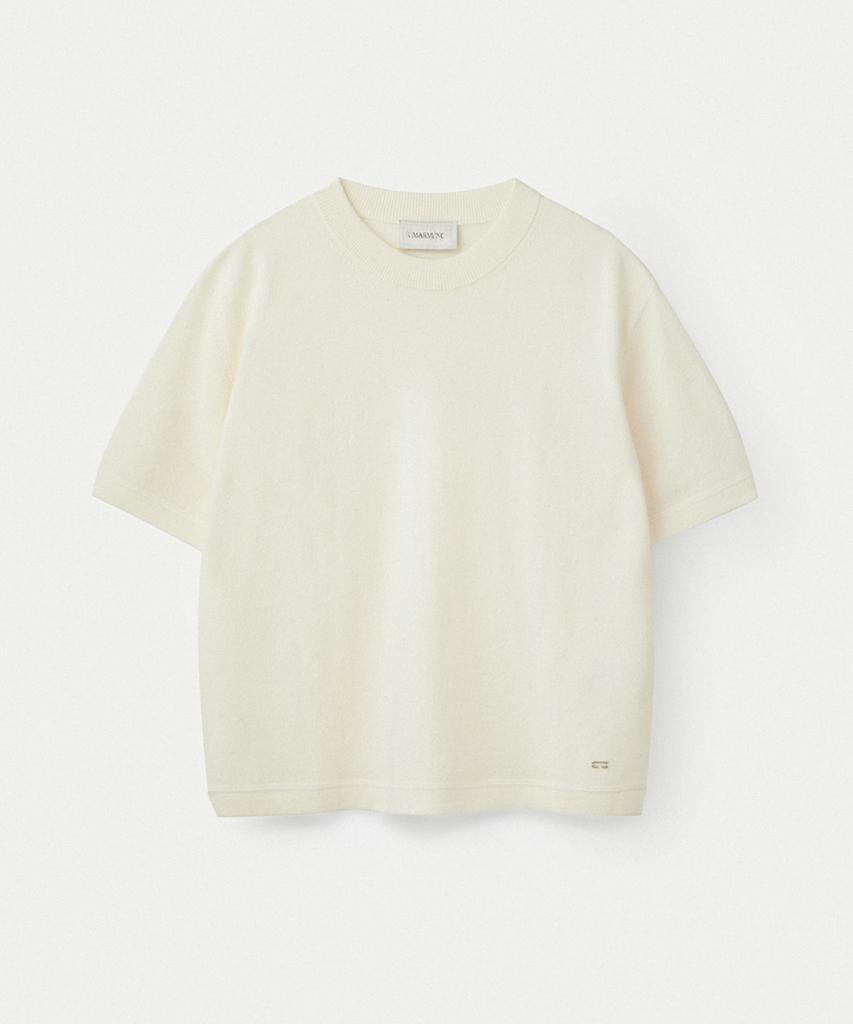 UMARMUNG Wool Cashmere Half Sleeve Pullover_Ivory