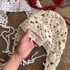 Modische Blumen-Häkelmütze für Damen im Sommer, ethnischer Stil, handgestrickt, modisch, modische gestrickte Mütze