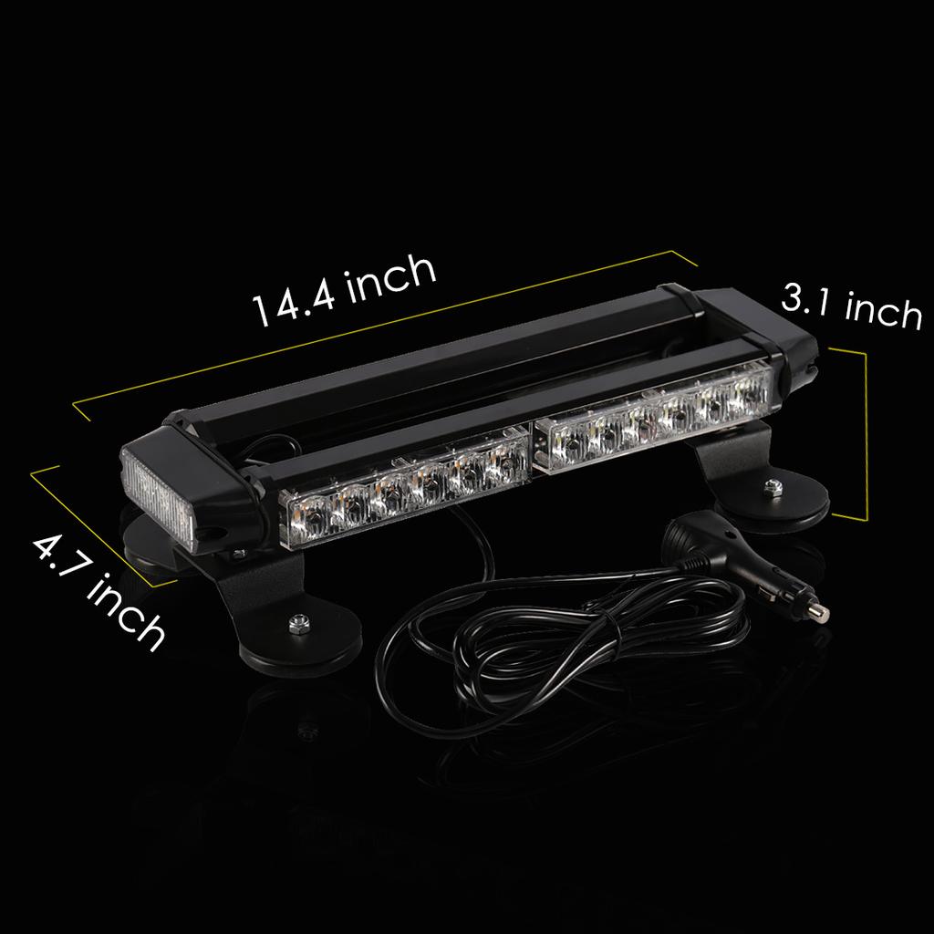 30 LED Bar Car Strobe Warning Light Flashing Poli Lamp Auto Emergency Flasher For Vehicle Truck Motorcycle Roof Waterproof 12V