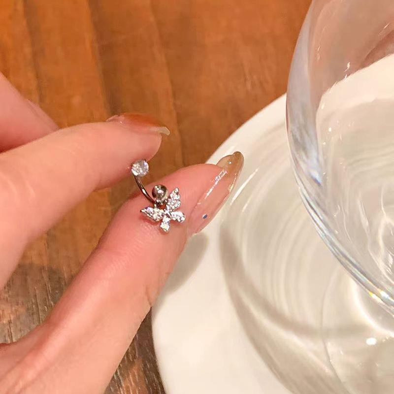 Fashion Zircon Earrings U-Shaped Ear Bone Studs For Women Exquisite Metal Jewelry Accessories