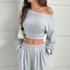 Leisure and Fashion Set European and American Women Clothes Autumn and Winter Fashion Top Loose Casual Trousers Set